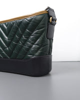 Chanel Gabrielle Hobo Small | Green Black Calfskin Multicolored Hardware-details