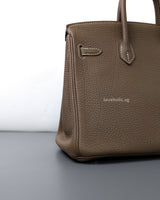 Hermes Birkin Retourne 25 | Etoupe Togo Palladium Hardware-details
