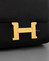Hermes Constance 18 III Mini | Black Epsom Gold Hardware-details