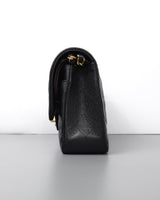 Chanel Classic Flap Medium | Black Caviar Gold Hardware-details