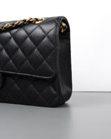 Chanel Classic Flap Medium | Black Caviar Gold Hardware-details