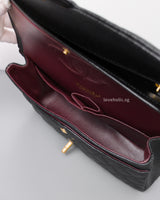 Chanel Classic Flap Medium | Black Caviar Gold Hardware-details