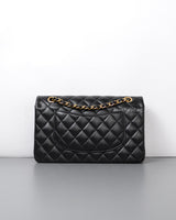 Chanel Classic Flap Medium | Black Lambskin Gold Hardware-back