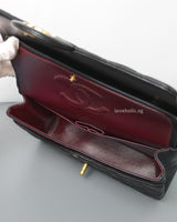 Chanel Classic Flap Medium | Black Lambskin Gold Hardware-details