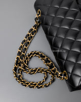 Chanel Classic Flap Medium | Black Lambskin Gold Hardware-details