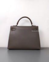 Hermes Kelly Sellier 32 | Etain Epsom Palladium Hardware-back