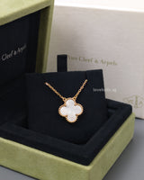 Van Cleef & Arpels VCA Vintage Alhambra Necklace Pendant | Mother of Pearl 18K Gold-front