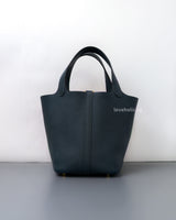 Hermes Picotin Lock 18 Vert Cypress Taurillon Clemence Gold Hardware-back