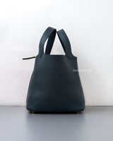 Hermes Picotin Lock 18 Vert Cypress Taurillon Clemence Gold Hardware-details