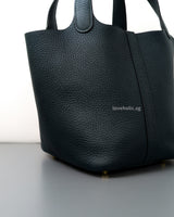 Hermes Picotin Lock 18 Vert Cypress Taurillon Clemence Gold Hardware-details