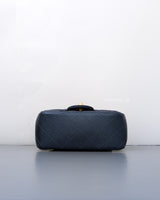 Chanel Classic Flap Mini Square | 18S Dark Blue Caviar Gold Hardware-details