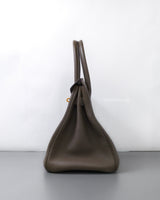 Hermes Birkin Retourne 30 | Etoupe Togo Gold Hardware-details