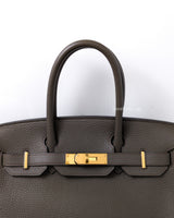 Hermes Birkin Retourne 30 | Etoupe Togo Gold Hardware-details