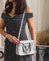 Hermes Halzan 25 | Bleu Pale Taurillon Clemence Gold Hardware-model
