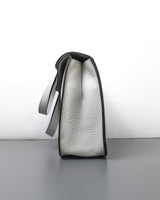 Hermes Halzan 25 | Bleu Pale Taurillon Clemence Gold Hardware-details