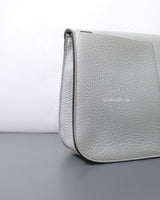 Hermes Halzan 25 | Bleu Pale Taurillon Clemence Gold Hardware-details