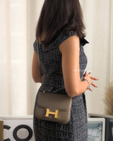 Hermes Constance Mini 18 | Etoupe Epsom Gold Hardware-model