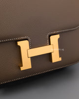 Hermes Constance Mini 18 | Etoupe Epsom Gold Hardware-details