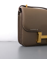 Hermes Constance Mini 18 | Etoupe Epsom Gold Hardware-details