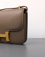 Hermes Constance Mini 18 | Etoupe Epsom Gold Hardware-details