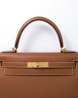 Hermes Kelly Sellier 28 | Gold Epsom Gold Hardware-details