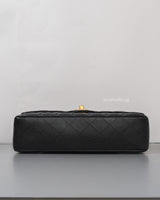 Chanel Classic Flap Medium | Black Caviar Gold Hardware-details