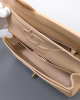 Chanel Classic Flap Medium | Beige Claire Caviar Gold Hardware-details