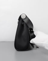 Hermes Herbag Mini 20 | Black Canvas Palladium Hardware-details