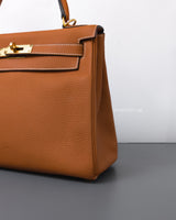 Hermes Kelly Retourne 28 | Gold Togo Gold Hardware-details
