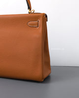 Hermes Kelly Retourne 28 | Gold Togo Gold Hardware-details