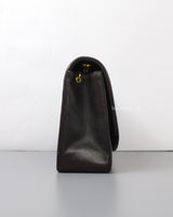 Chanel Vintage Diana Medium | Black Lambskin 24K Gold Hardware-side