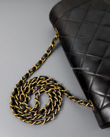 Chanel Vintage Diana Medium | Black Lambskin 24K Gold Hardware-details