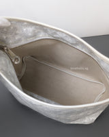 Goyard Boheme Hobo Mini | White Canvas Silver Hardware-details