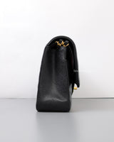 Chanel Classic Flap Medium | Black Caviar Gold Hardware-side