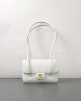 Chanel Preppy Coco Mini | Light Blue Caviar Gold Hardware-front1