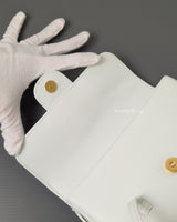 Chanel Preppy Coco Mini | Light Blue Caviar Gold Hardware-details