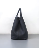 Hermes Garden Party 30 | 76 Bleu Indigo Veau Negonda Palladium Hardware-side