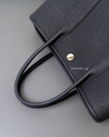 Hermes Garden Party 30 | 76 Bleu Indigo Veau Negonda Palladium Hardware-details
