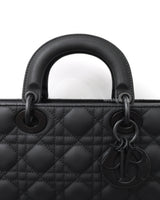 Dior Lady D-Joy Medium | Black Lambskin Black Hardware-details