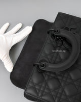 Dior Lady D-Joy Medium | Black Lambskin Black Hardware-details