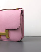 Hermes Constance Mini 18 | Mauve Sylvestre Chevre Mysore Gold Hardware-details