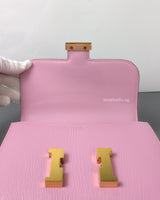 Hermes Constance Mini 18 | Mauve Sylvestre Chevre Mysore Gold Hardware-details