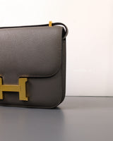 Hermes Constance Mini 18 | Gris Etain Epsom Gold Hardware-details