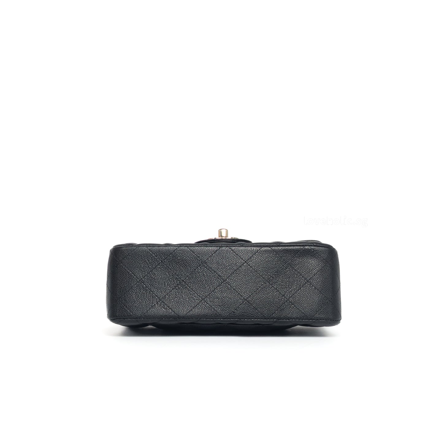 Chanel Classic Flap Mini Rectangle | 17C Black Caviar Light Gold Hardware