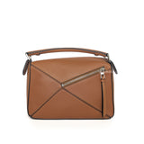 Loewe Puzzle Small | Tan Calfskin Silver Hardware-back