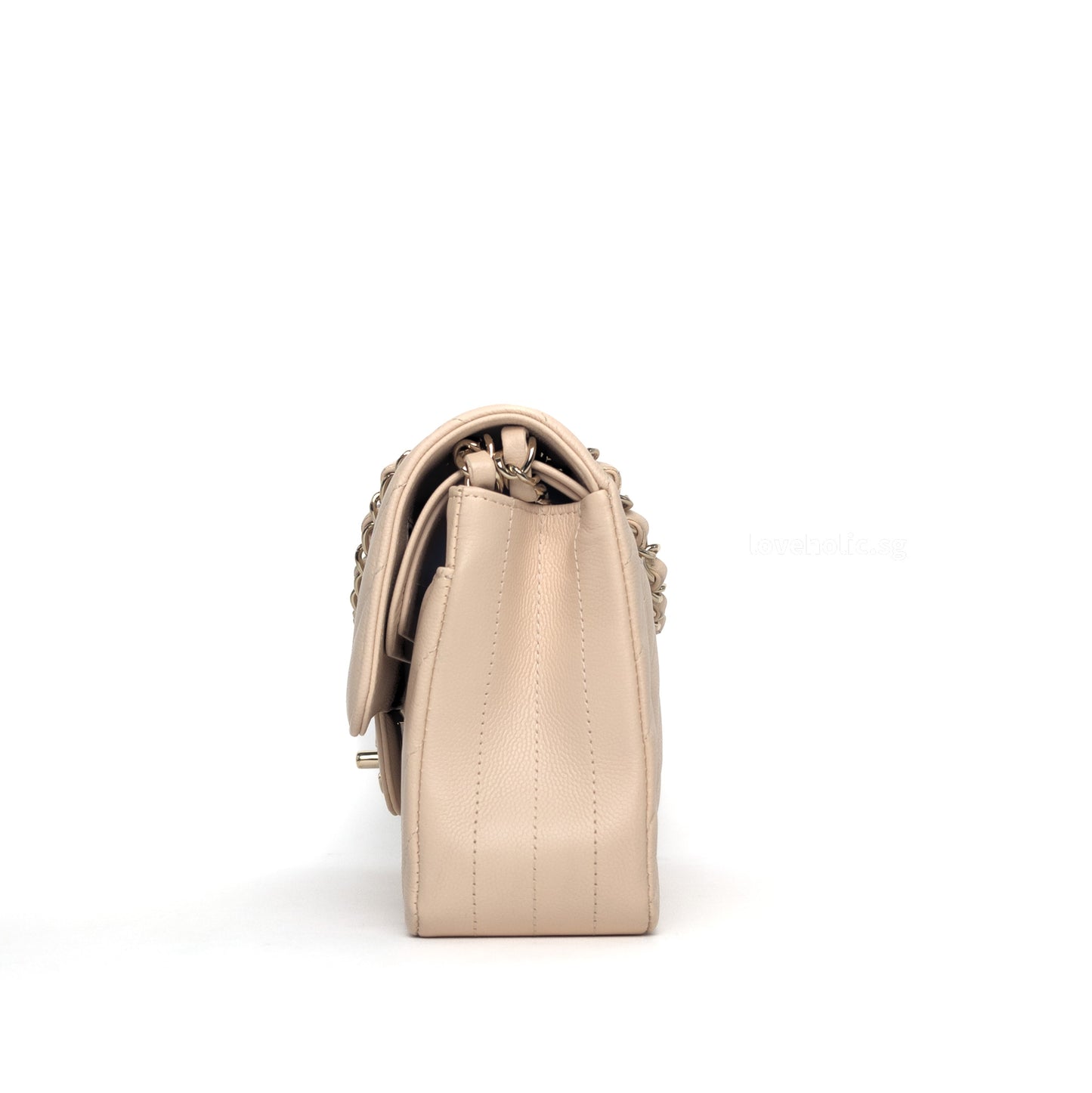 Chanel Classic Flap Chervon Small | 21S Light Beige Caviar Gold Hardware