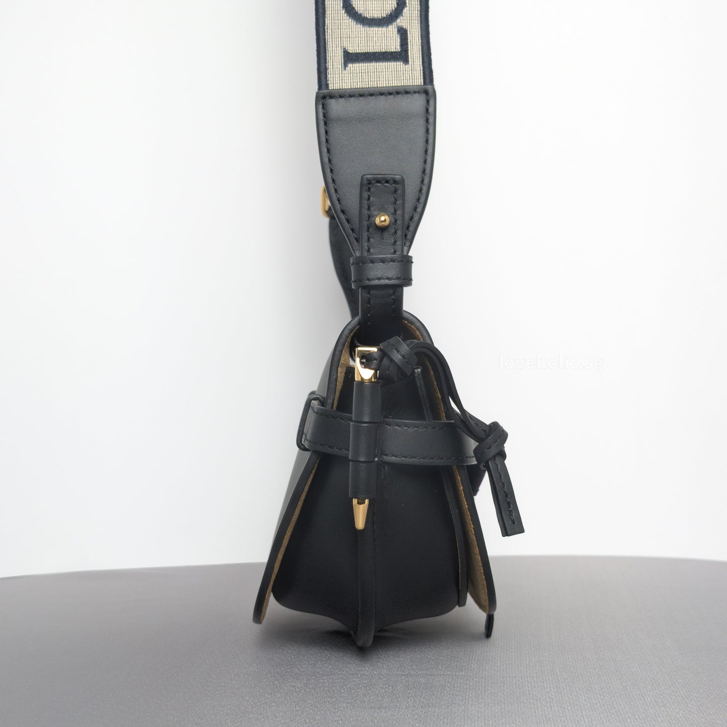 Gate Mini | Black Calfskin Gold Hardware