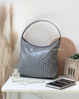 Goyard Boheme Hobo | Grey Canvas/ Calfskin