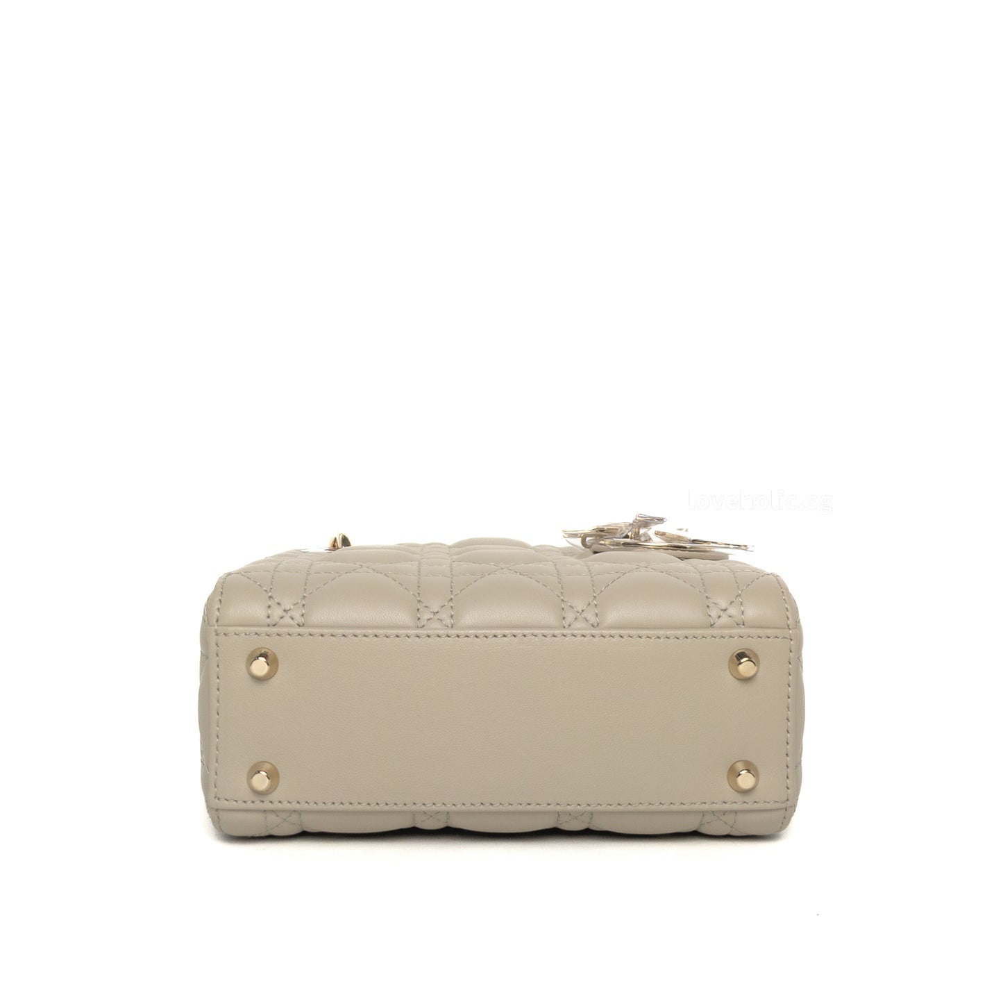 Dior Lady Dior Mini | Beige Lambskin Light Gold Hardware