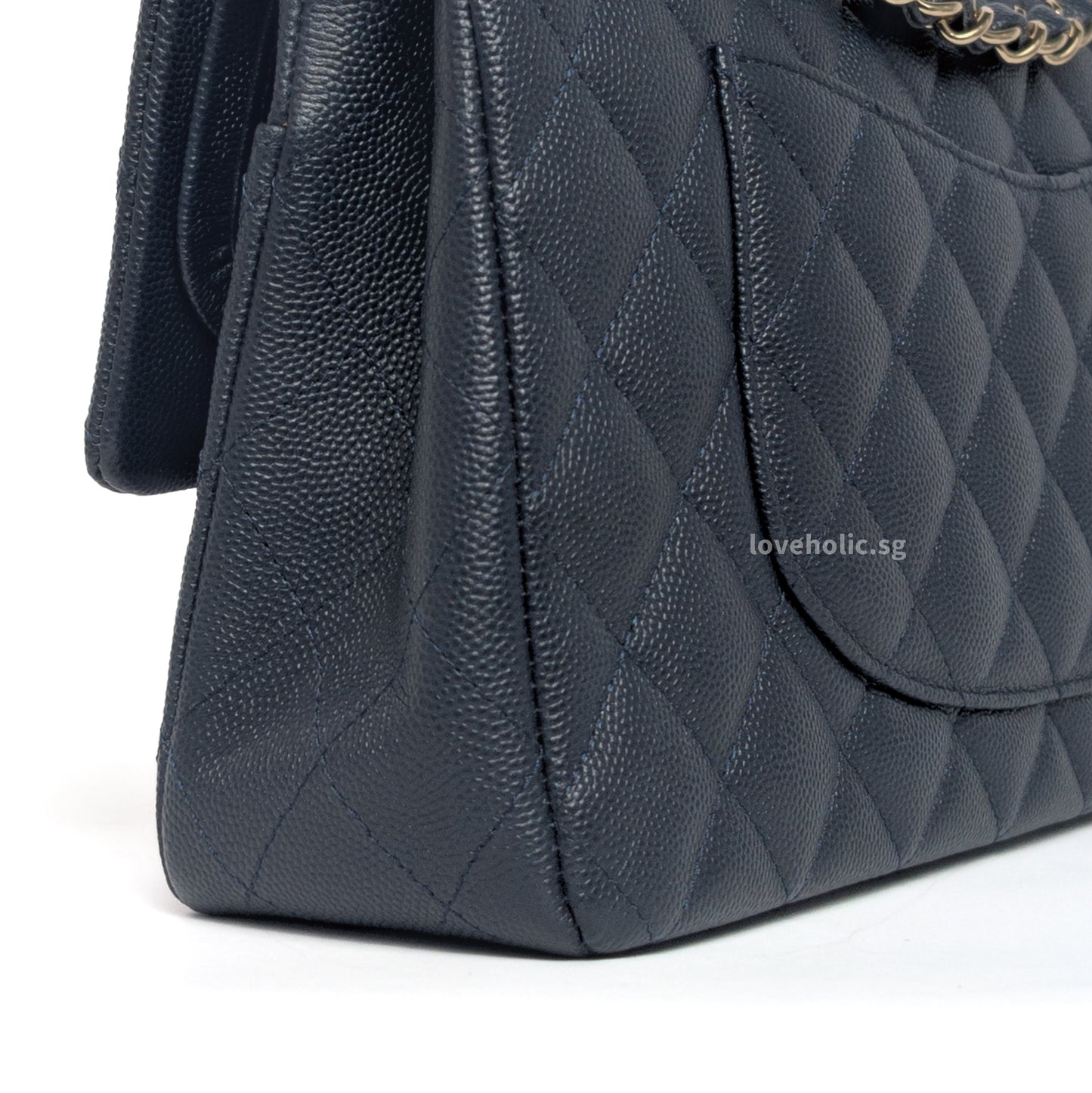 Chanel Classic Flap Medium | 18B Midnight/Navy Blue Caviar Light Gold Hardware